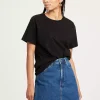 T-shirt damski czarny 56076-020<Cross Jeans Outlet