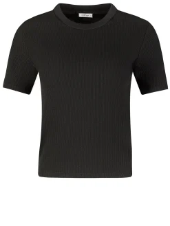 T-shirt damski czarny 55960-020<Cross Jeans Fashion