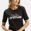 T-shirt damski czarny z nadrukiem 56151-020<Cross Jeans Best