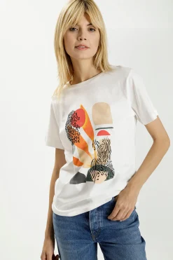 T-shirt damski z nadrukiem 55901-028<Cross Jeans New