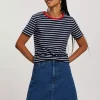 T-shirt damski granatowa 56194-001<Cross Jeans Sale