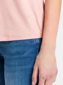 T-shirt damski jasnoróżowy 55922-520 LIGHT ROSE<Cross Jeans Hot