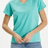 T-shirt damski turkusowy 55876-130 TURQUOISE<Cross Jeans Sale