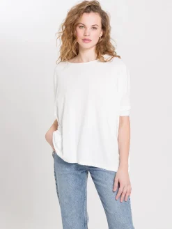T-shirt damski z dłuższymi rękawami 55925-028<Cross Jeans Clearance