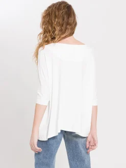 T-shirt damski z dłuższymi rękawami 55925-028<Cross Jeans Clearance