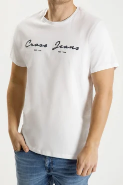 T-shirt męski 15731-008<Cross Jeans Clearance