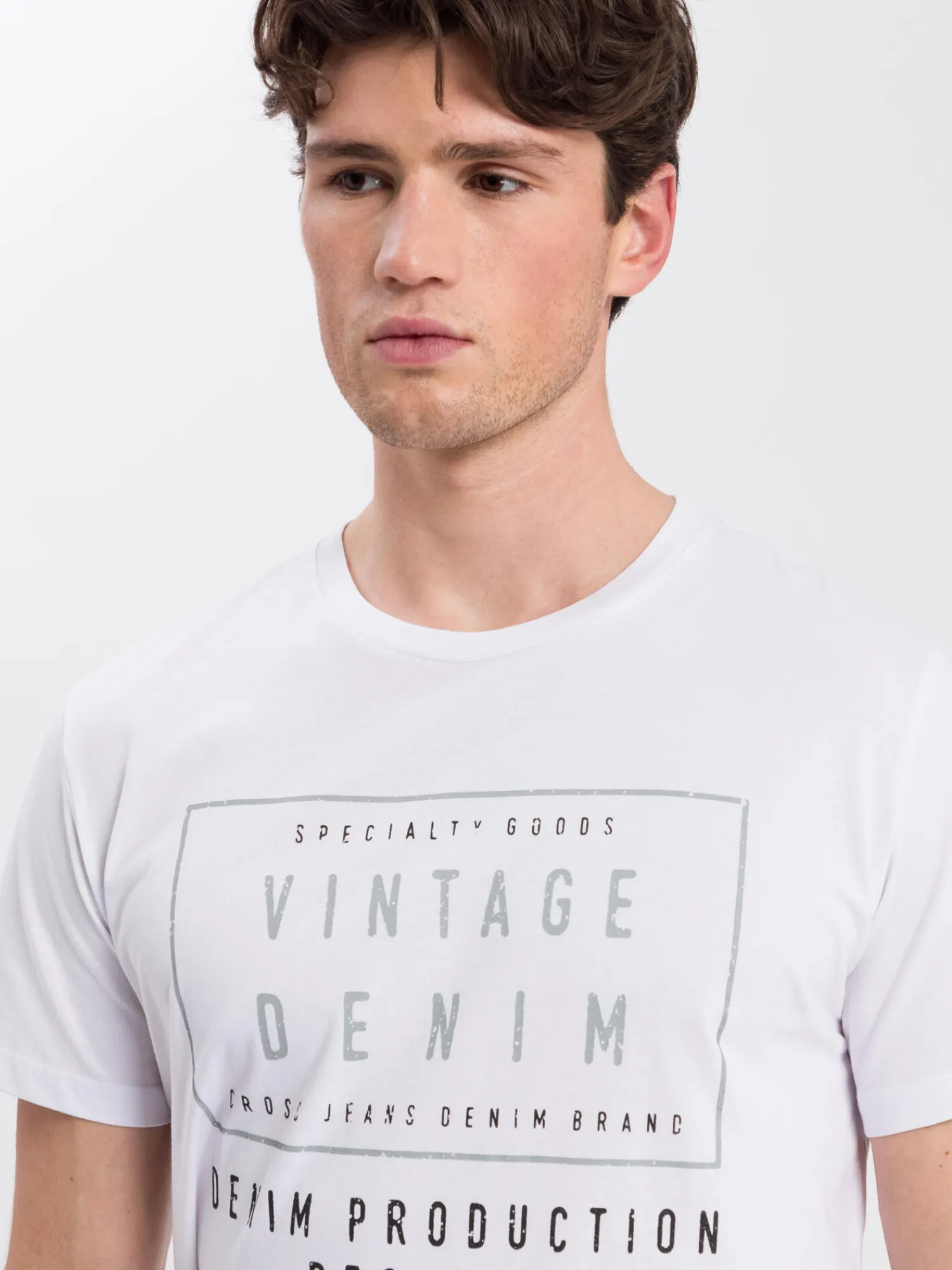 T-shirt męski 15693-008<Cross Jeans Clearance