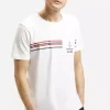 T-shirt męski biały 16077-008<Cross Jeans Outlet