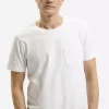 T-shirt męski biały 16107-008<Cross Jeans Online