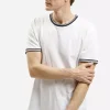 T-shirt męski biały 16071-008<Cross Jeans Outlet