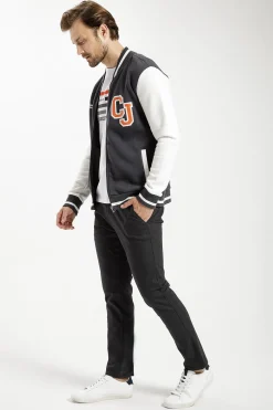 T-shirt męski biały z nadrukiem 15870-008<Cross Jeans Discount