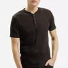 T-shirt męski czarny 15495-020<Cross Jeans Hot