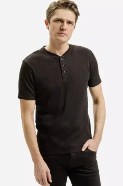 T-shirt męski czarny 15495-020<Cross Jeans Hot