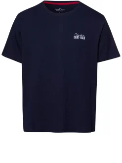 T-shirt męski granatowy 16074-001<Cross Jeans Fashion