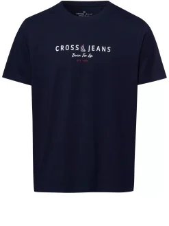 T-shirt męski granatowy 16093-001<Cross Jeans New