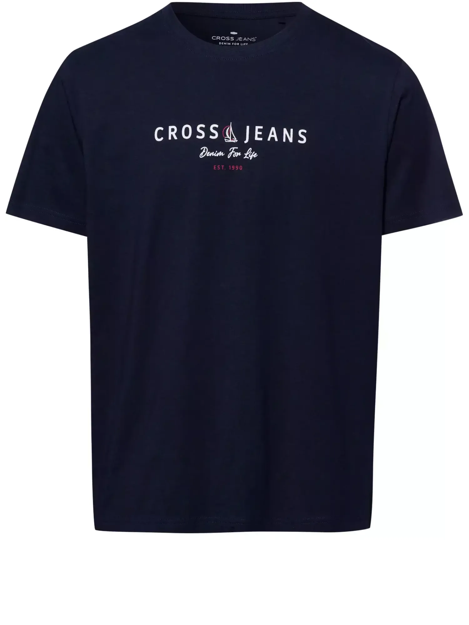 T-shirt męski granatowy 16093-001<Cross Jeans New