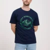 T-shirt męski granatowy 16017-001<Cross Jeans Sale