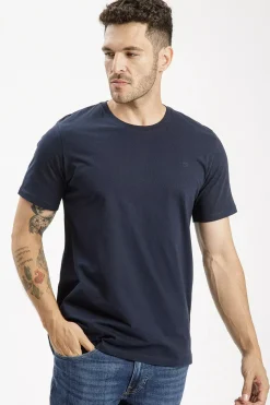 T-shirt męski granatowy basic 15250-001<Cross Jeans Discount