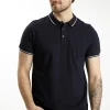 T-shirt męski granatowy polo 15295-001<Cross Jeans Clearance
