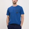 T-shirt męski niebieski 16015-014<Cross Jeans Online