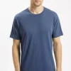 T-shirt męski niebieski 16108-194 DENIM BLUE<Cross Jeans Outlet