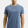 T-shirt męski niebieski 16057-005<Cross Jeans Sale