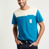 T-shirt męski niebieski 1509-462<Cross Jeans Outlet