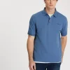 T-shirt męski polo niebieski 16081-005<Cross Jeans Fashion