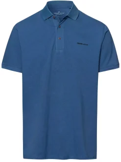 T-shirt męski polo niebieski 16081-005<Cross Jeans Fashion