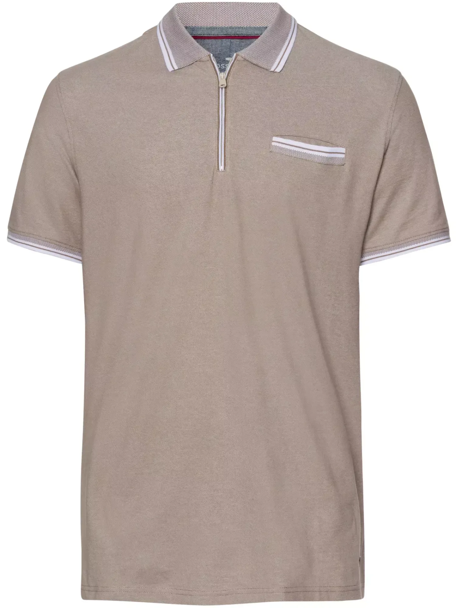T-shirt męski polo szary 16088-053<Cross Jeans Online
