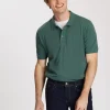 T-shirt męski polo zielony 16087-027<Cross Jeans Outlet