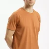 T-shirt męski pomarańczowy 16022-548<Cross Jeans Clearance