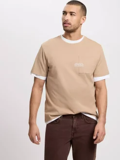 T-shirt męski szary 16059-383<Cross Jeans Sale