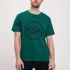 T-shirt męski zielony 16017-027<Cross Jeans Sale