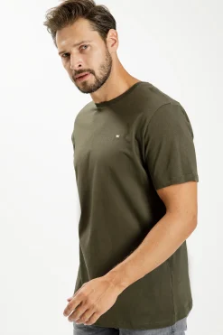 T-shirt męski zielony 15250-002<Cross Jeans Best